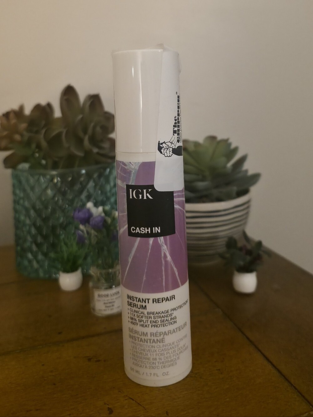 IGK Cash In Instant Repair Serum — White & Lavender